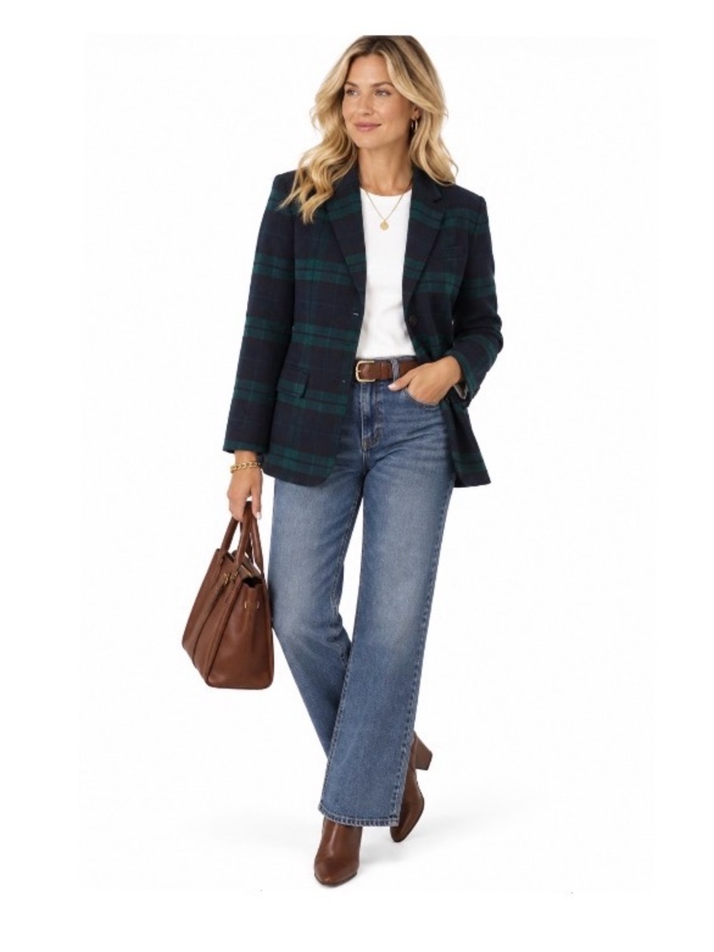 Classic Straight-Leg Blue Jeans - Dark Wash